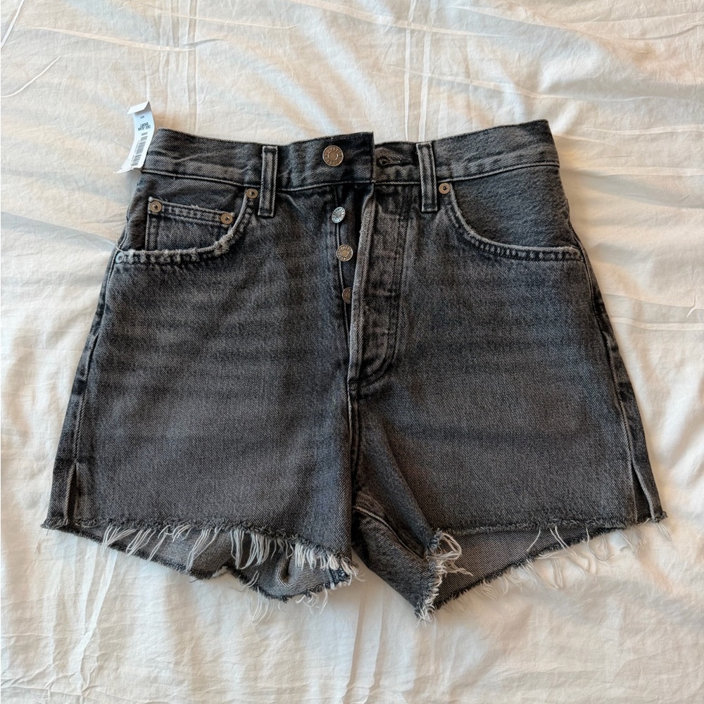 Agolde Charcoal Dee Jean Shorts